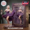 Marilyn Monroe 100th Anniversary Decorative Collectible Figure wearing a purple dress, standing on a circular base.