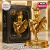Gold metallic Marilyn Monroe vinyl figure on a round base with matching display box labeled 100th Anniversary.!