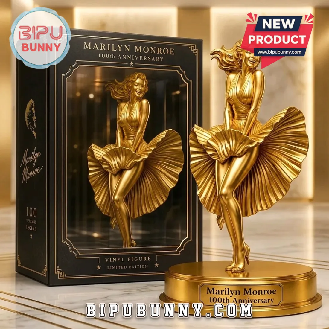 Marilyn Monroe 100th Anniversary Gold Sculpted Vinyl Figure Marilyn Monroe 100th Anniversary Gold Sculpted Vinyl Figure