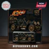 Mercedes 35 PS 125th Anniversary Die-Cast Model Car in black and gold packaging with blueprint graphics on a display card.