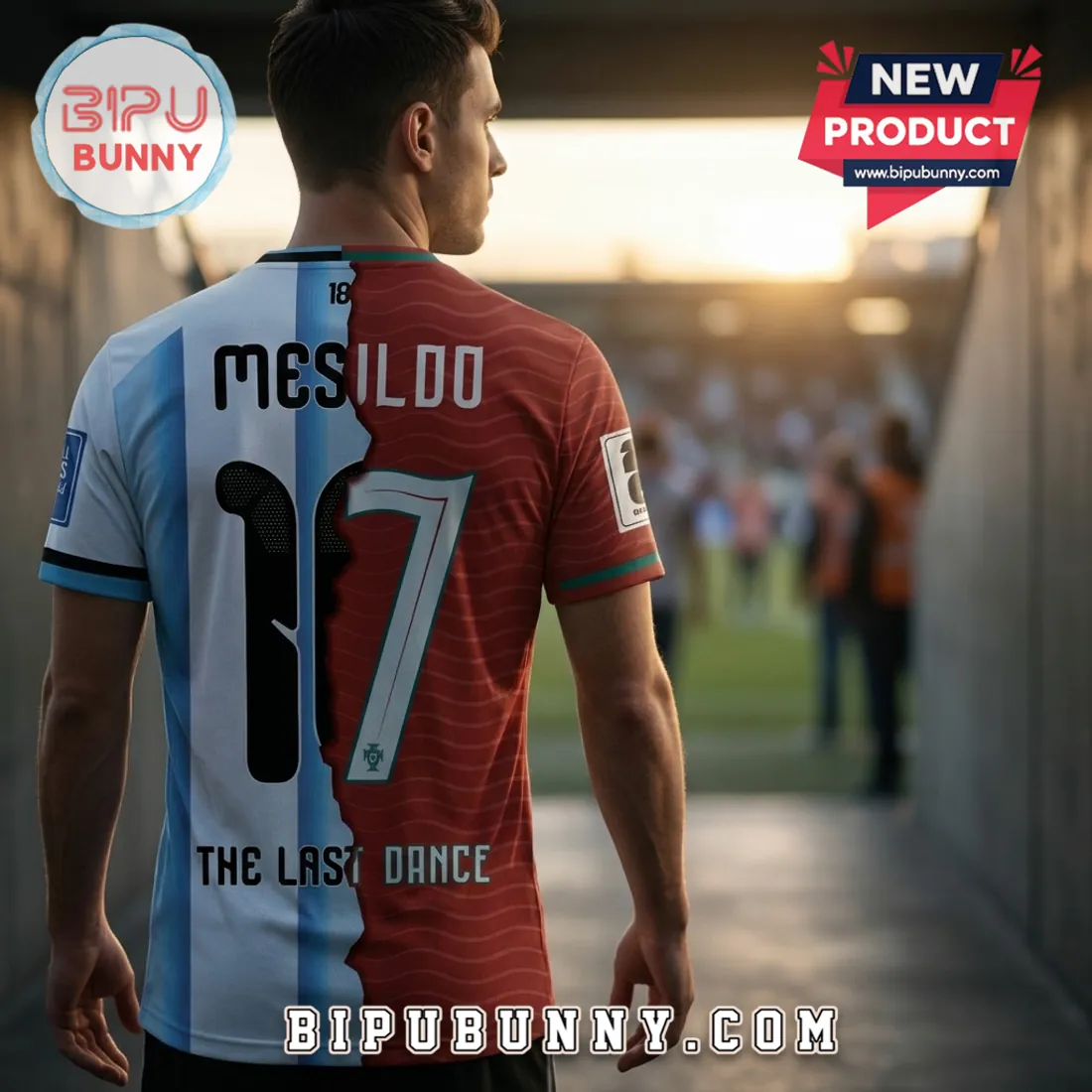 Messi x Ronaldo The Last Dance Split Design Hoodie Messi x Ronaldo The Last Dance Split Design Hoodie