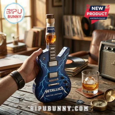 Metallica Ride The Lightning 45th Anniversary Guitar Whiskey Decanter