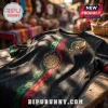 Black Mexico soccer jersey with Aztec sun calendar graphic, green and red geometric stripes, and gold team emblem.!