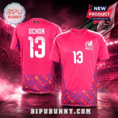 Mexico National Team Memo Ochoa 13 Pink Soccer Jersey