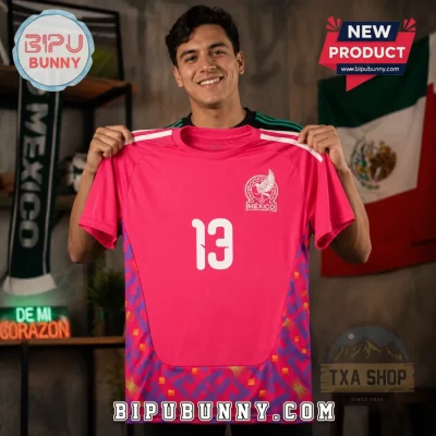 Mexico National Team Memo Ochoa 13 Pink Soccer Jersey