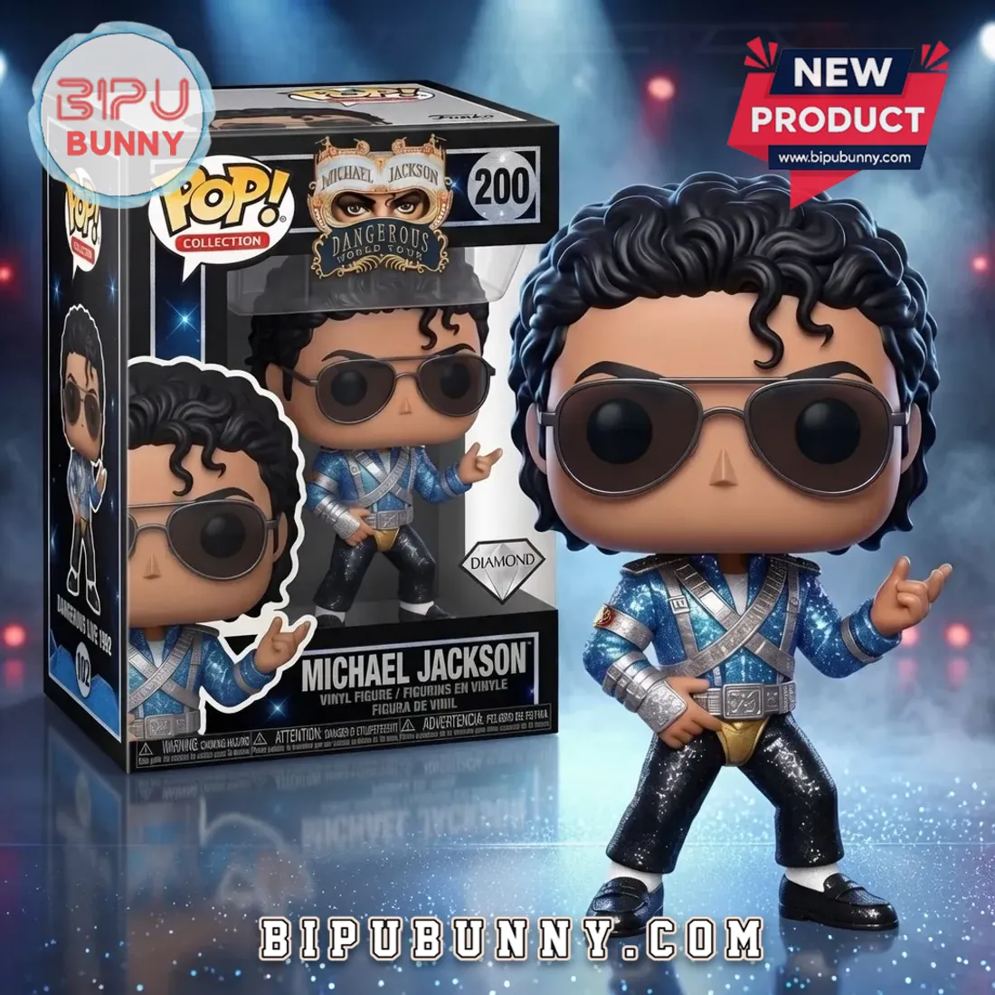 Michael Jackson Dangerous Tour Diamond Vinyl Figure Michael Jackson Dangerous Tour Diamond Vinyl Figure