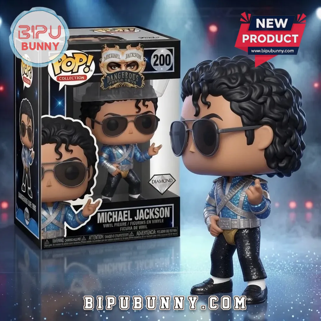 Michael Jackson Dangerous Tour Diamond Vinyl Figure Michael Jackson Dangerous Tour Diamond Vinyl Figure