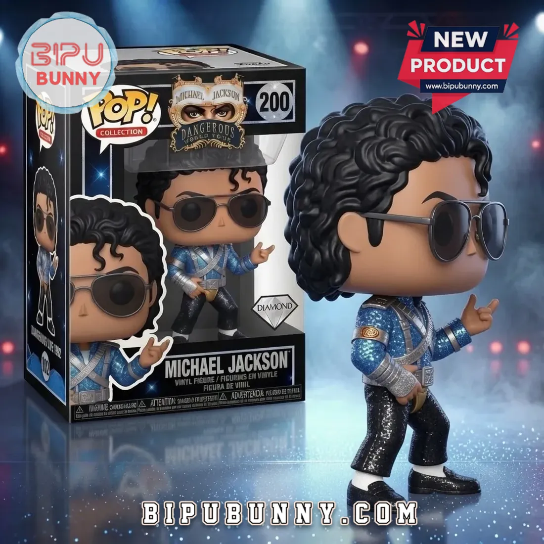 Michael Jackson Dangerous Tour Diamond Vinyl Figure Michael Jackson Dangerous Tour Diamond Vinyl Figure
