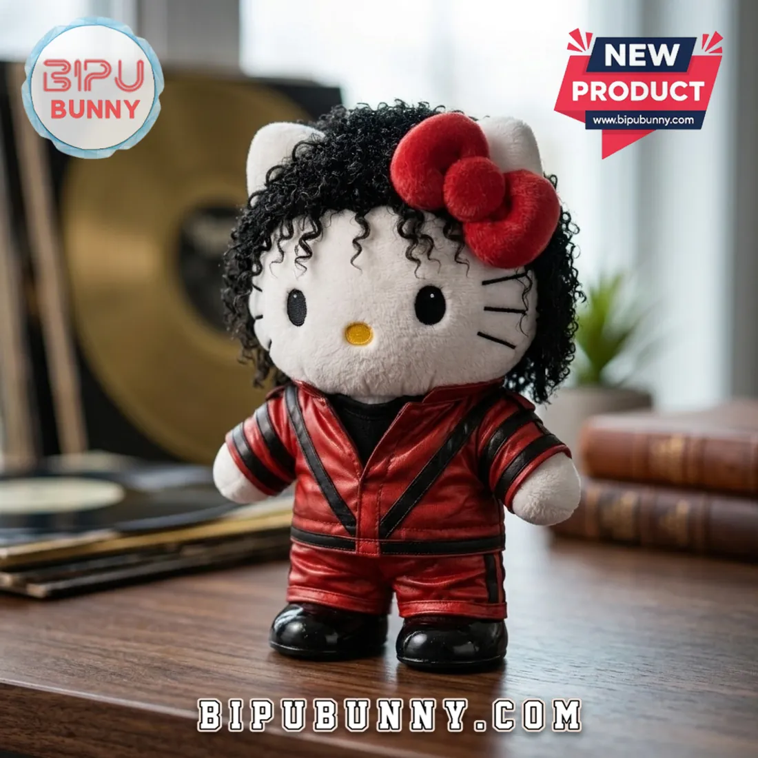 Michael Jackson x Hello Kitty Thriller Plush Doll Michael Jackson x Hello Kitty Thriller Plush Doll