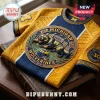 Michigan Wolverines football t-shirt featuring a 3D embossed logo, blue and maize colors, and Big Ten Conference branding.!
