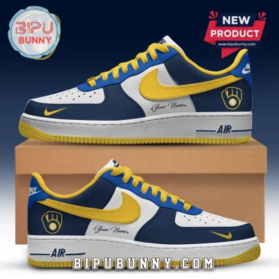 Milwaukee Brewers Custom Nike Air Force 1 Low Sneakers