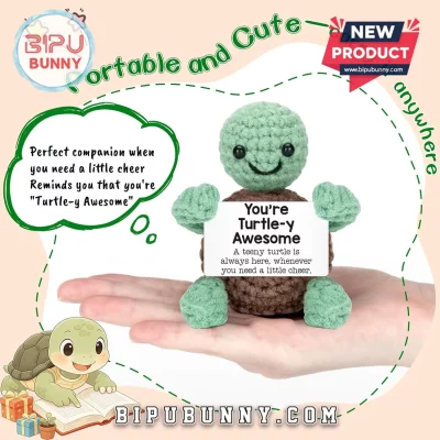Mini Crochet Turtle Emotional Support Doll
