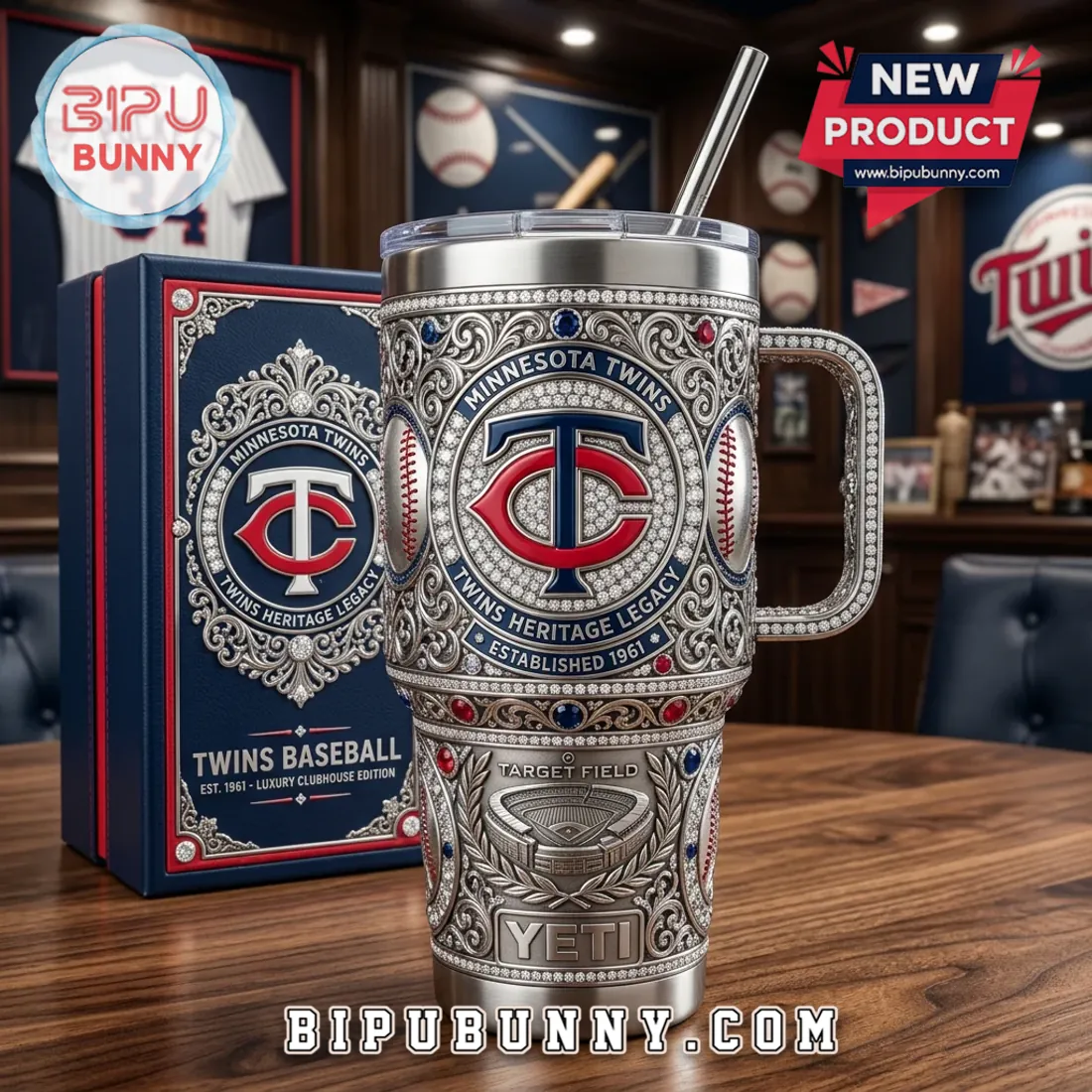 Minnesota Twins Engraved Stainless Steel 40oz Tumbler Minnesota Twins Engraved Stainless Steel 40oz Tumbler
