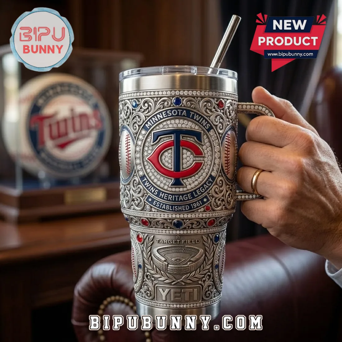 Minnesota Twins Engraved Stainless Steel 40oz Tumbler Minnesota Twins Engraved Stainless Steel 40oz Tumbler