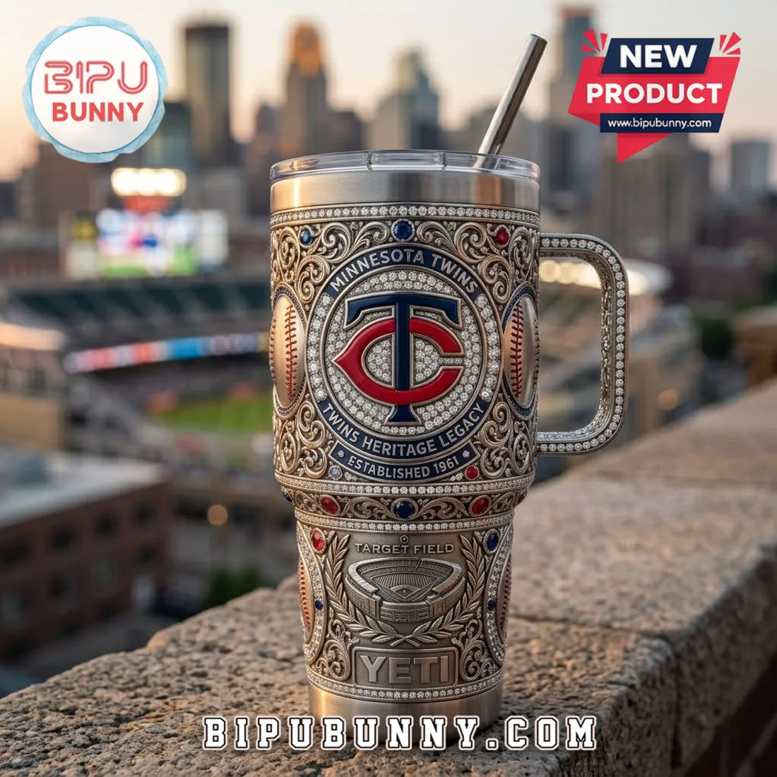 Minnesota Twins Engraved Stainless Steel 40oz Tumbler Minnesota Twins Engraved Stainless Steel 40oz Tumbler