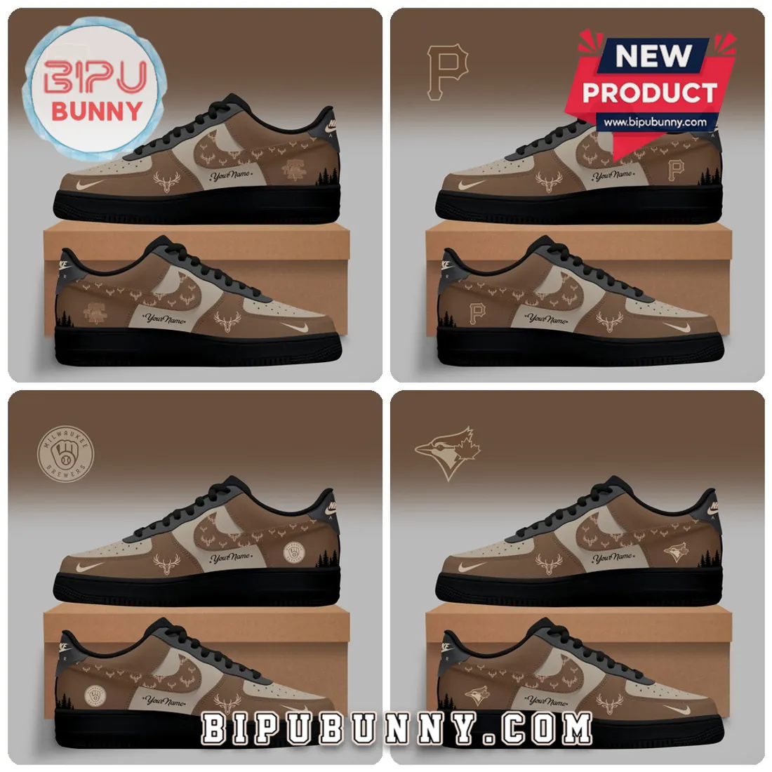 MLB Team Hunting Season Edition Custom Nike Air Force 1 Sneakers MLB Team Hunting Season Edition Custom Nike Air Force 1 Sneakers