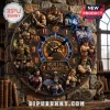 Mortal Kombat wall clock featuring sculpted character figures around a circular frame with numerical indices.!
