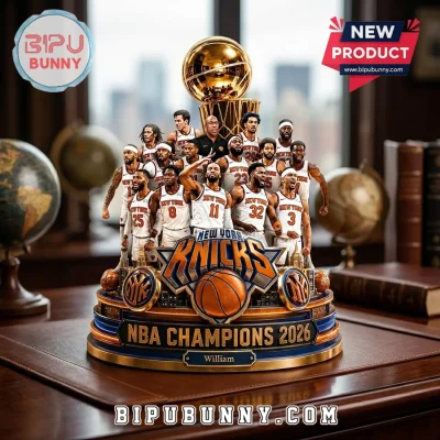 New York Knicks 2026 NBA Champions 3D Diorama Tabletop Plaque