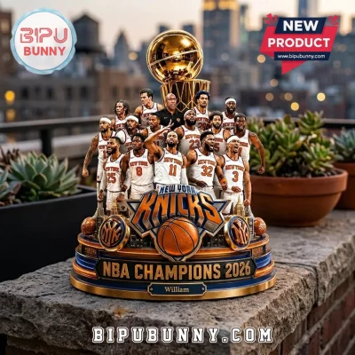 New York Knicks 2026 NBA Champions 3D Diorama Tabletop Plaque