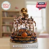 New York Knicks 2026 NBA Champions trophy figurine with team roster and custom nameplate on a circular bronze base.!