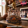 New York Knicks 2026 NBA Champions trophy figurine featuring team players, a golden basketball, and a personalized base plate.!