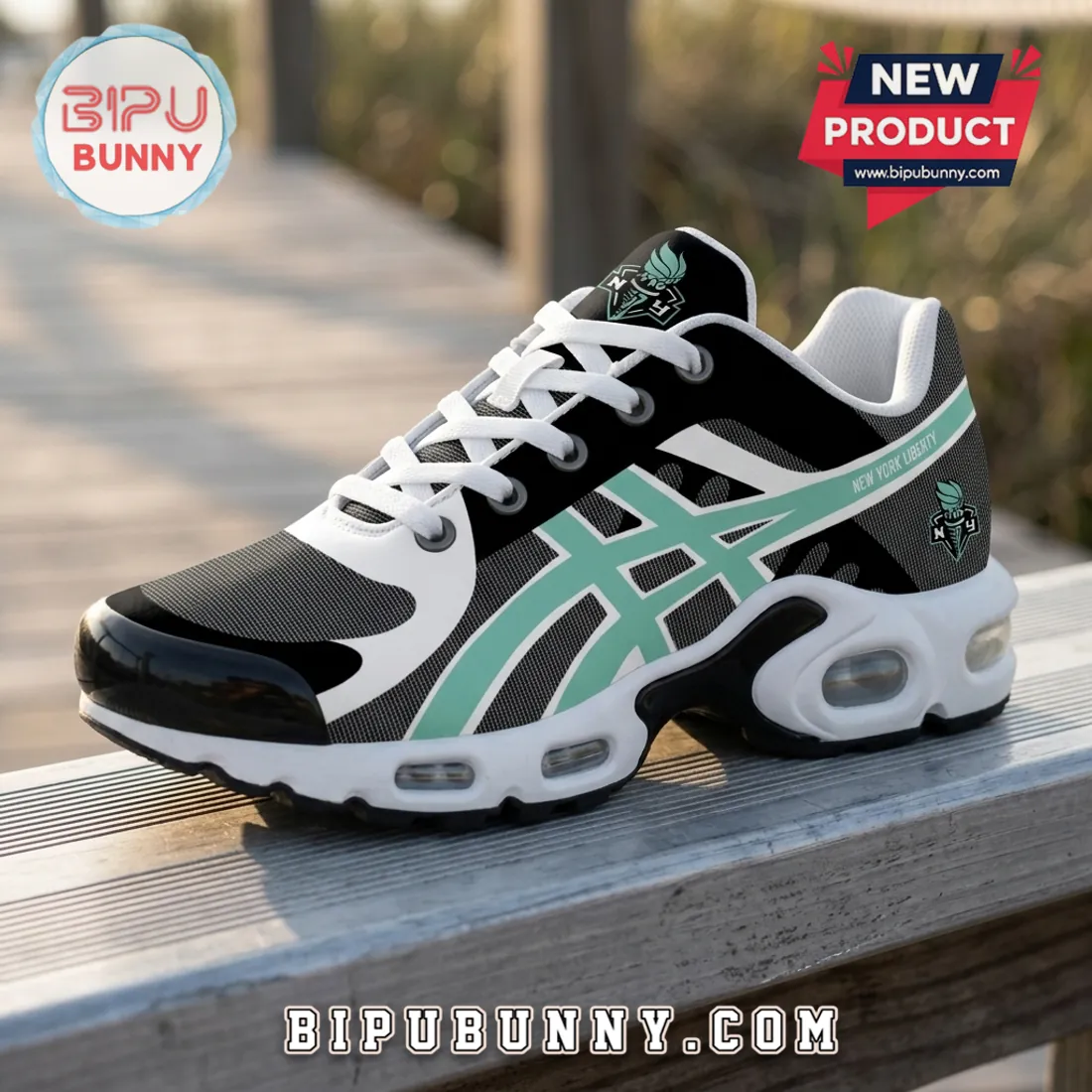 New York Liberty WNBA Black Teal Air Max Plus Sneakers New York Liberty WNBA Black Teal Air Max Plus Sneakers