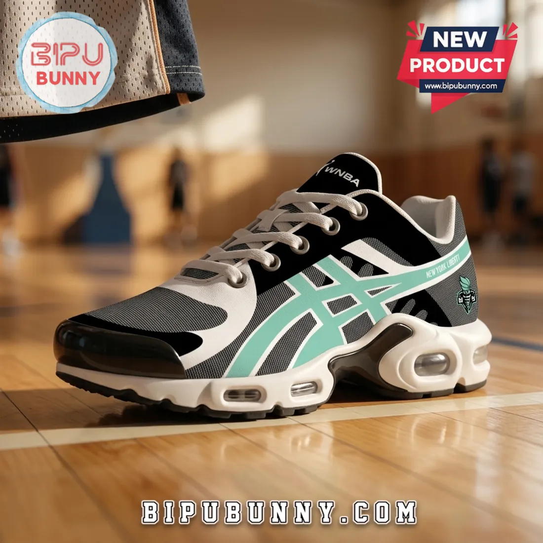 New York Liberty WNBA Black Teal Air Max Plus Sneakers New York Liberty WNBA Black Teal Air Max Plus Sneakers