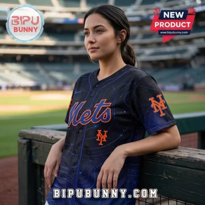New York Mets Kpop Demon Hunters Black Baseball Jersey