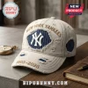 New York Yankees 1903-2026 distressed beige baseball cap with navy pinstripe accents and embroidered team logo.