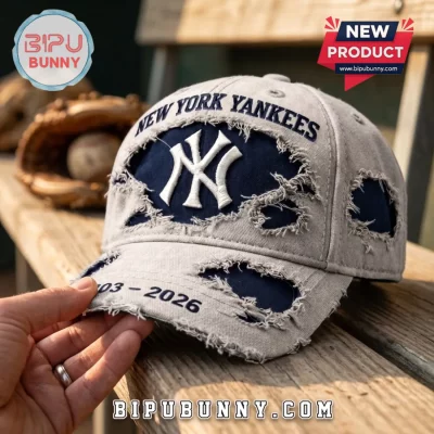 New York Yankees 1903-2026 Embroidered Distressed Cap