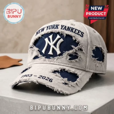 New York Yankees 1903-2026 Embroidered Distressed Cap