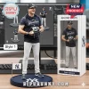 New York Yankees MLB Sculpted Player Figurine of Aaron Boone in navy jersey and pinstripe pants standing on a team base.