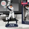 New York Yankees MLB Sculpted Player Figurine of Aaron Judge in a pinstripe uniform on a circular team logo base.