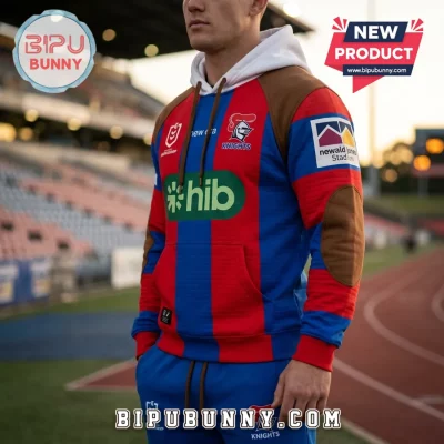 Newcastle Knights 2026 Red Blue Hoodie and Jogger Sports Set