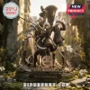 NieR: Automata 10th anniversary PVC diorama statue featuring 2B, 9S, and A2 characters on a ruined stone base.!