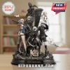 NieR: Automata 10th anniversary PVC statue featuring 2B, 9S, and A2 characters on a detailed dark stone display base.!