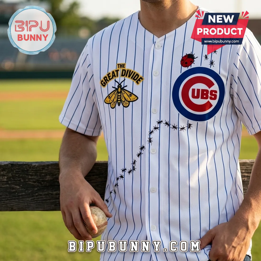 Noah Kahan Chicago Cubs Pinstripe Baseball Jersey Noah Kahan Chicago Cubs Pinstripe Baseball Jersey
