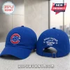 Noah Kahan Chicago Cubs Wrigley Field 2026 blue baseball hat featuring a Cubs logo on front and embroidered event text.