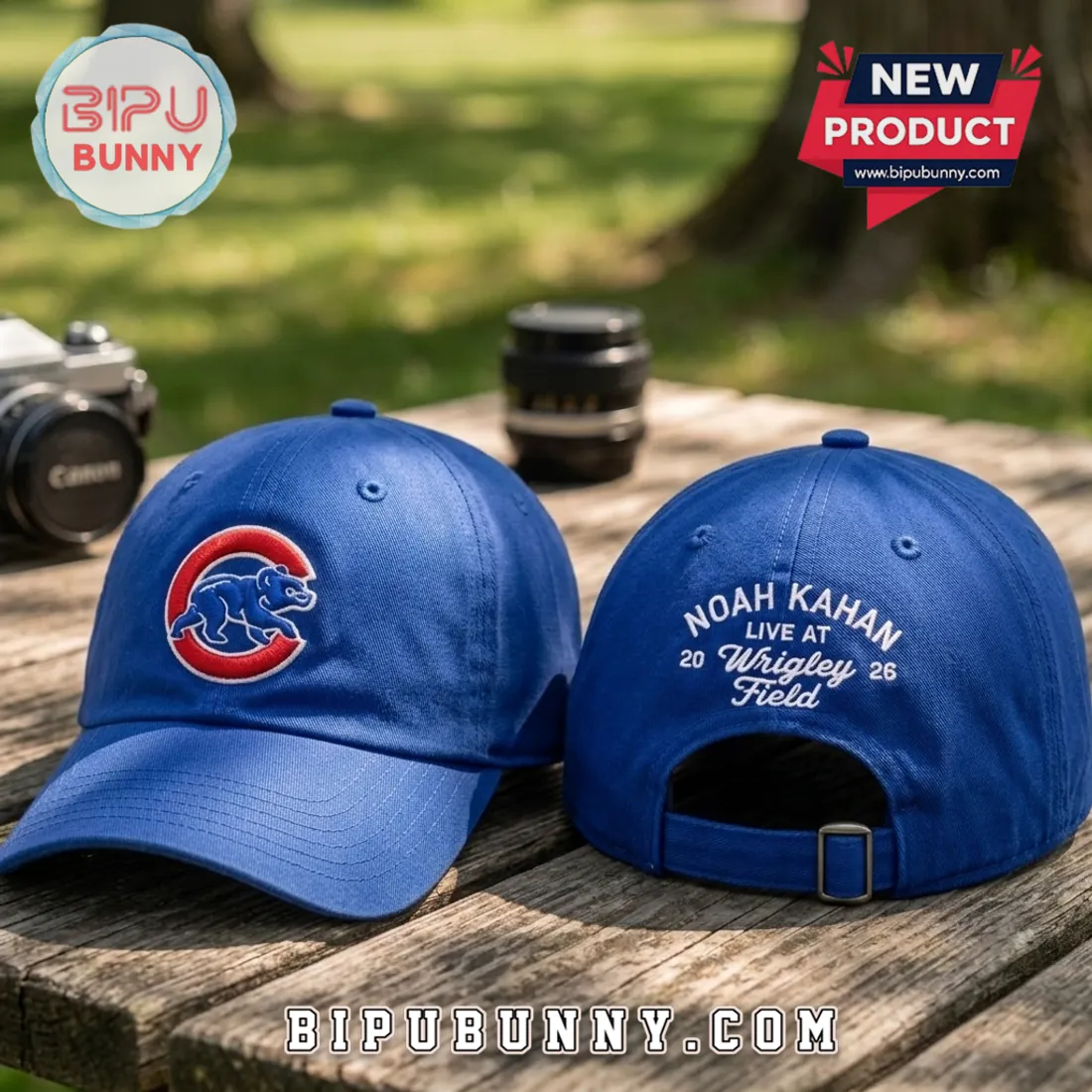 Noah Kahan Chicago Cubs Wrigley Field 2026 Blue Baseball Hat Noah Kahan Chicago Cubs Wrigley Field 2026 Blue Baseball Hat