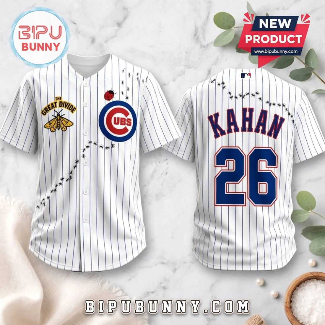 Noah Kahan Great Divide Chicago Cubs Pinstripe Baseball Jersey Noah Kahan Great Divide Chicago Cubs Pinstripe Baseball Jersey