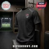 Black Norway soccer jersey featuring Mjolnir icons, wolf graphics, and the text Norge 2026 hanging in a locker room.!
