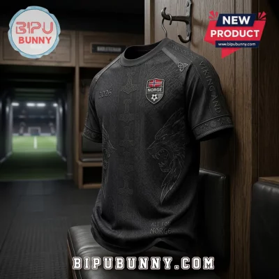 Norway Football 2026 Black Wolf T-Shirt Norway Football 2026 Black Wolf T-Shirt
