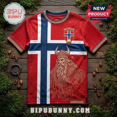 Norway Football Nordic Viking Warrior T-Shirt