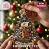 One Piece Anime 30th Anniversary Custom Christmas Ornament featuring a tree design with Jolly Roger and 1997-2027 text.