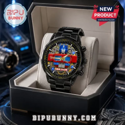 Optimus Prime Custom Name Stainless Steel Watch