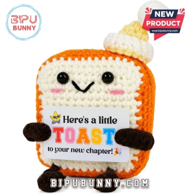 Orange Toast Emotional Support Crochet Plushie