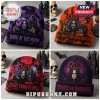 Ozzy Osbourne Halloween Beanie Hat 2026 collection featuring four knit beanies with gothic, horror-themed band graphics.