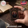 Matte black metal flip-top lighter featuring an Ozzy Osbourne portrait in a gold filigree frame with Rock Legend text.!