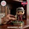 Paul Bear Bryant vinyl figure wearing a houndstooth fedora, crimson suit, holding a trophy on a football field base.!