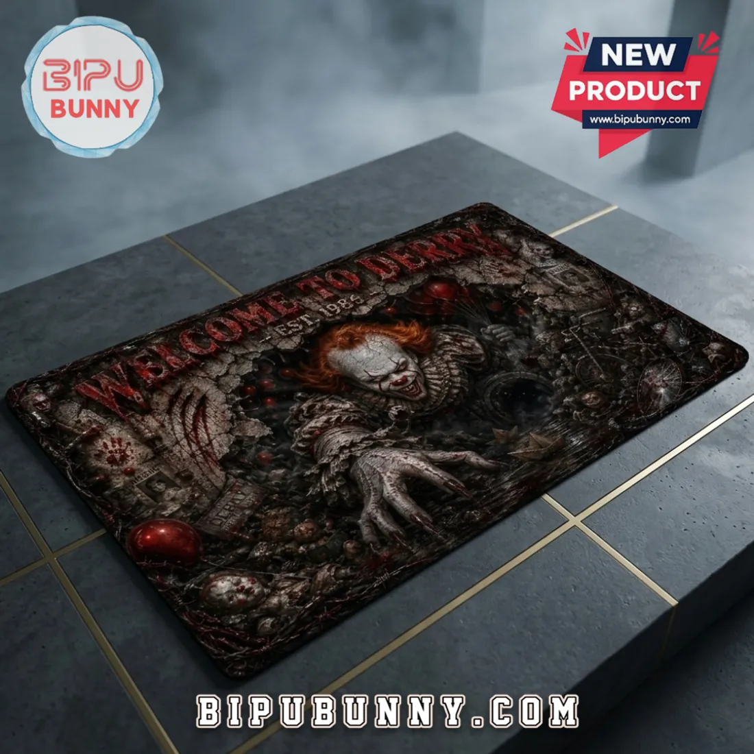 Pennywise Welcome To Derry Horror Movie Doormat Pennywise Welcome To Derry Horror Movie Doormat